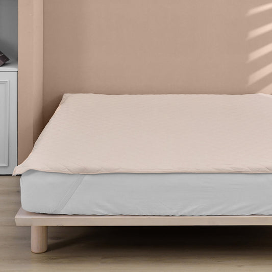 TopCool Solid Color Cooling Mattress Protector - Almond Orange