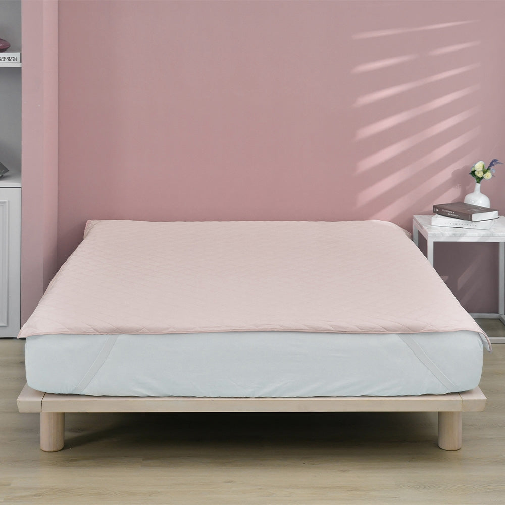 TopCool Solid Color Cooling Mattress Protector - Cherry Pink