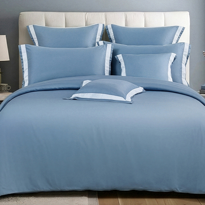 100% 60s Tencel™ Lyocell Solid Color Duvet Cover + Bedding Sheet + Pillow Cases Set - 5 Colors Available