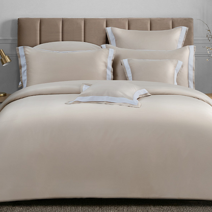 100% 60s Tencel™ Lyocell Solid Color Duvet Cover + Bedding Sheet + Pillow Cases Set - 5 Colors Available