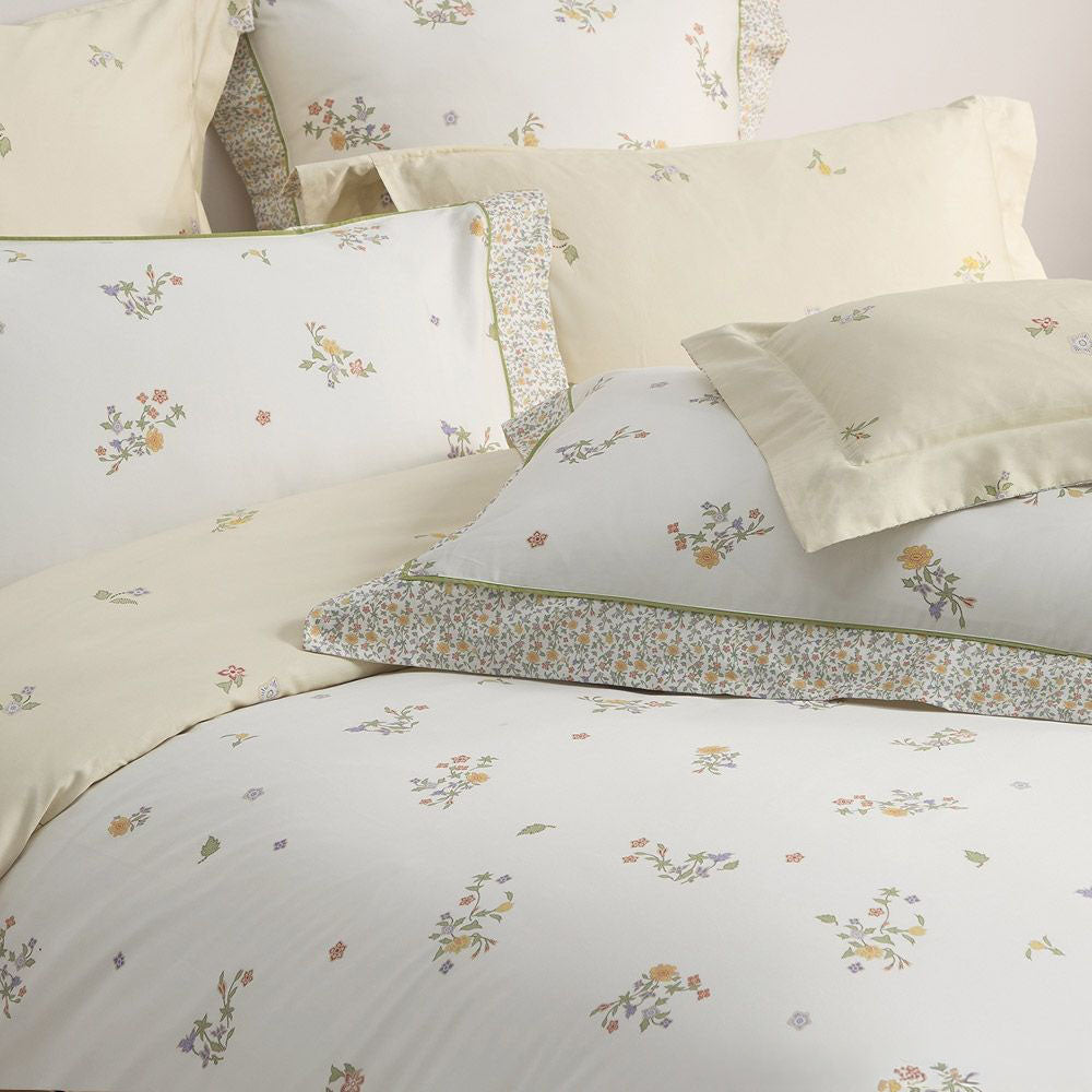 100% Cotton High Count Long-Staple Duvet Cover Sheet Set -Queen/Super King- Autumn Sweetness