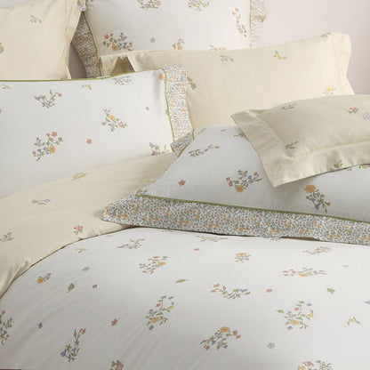 100% Cotton High Count Long-Staple Duvet Cover Sheet Set -Queen/Super King- Autumn Sweetness