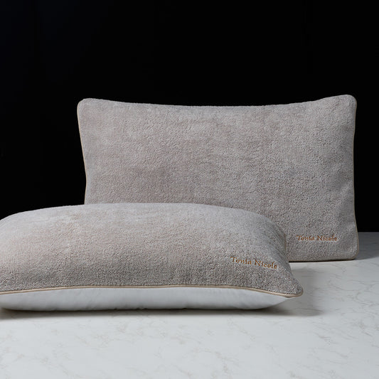 100% Cotton Soft Pillow Towel Cases - Golden Brown