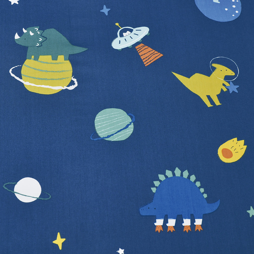 100% 40s Cotton Printed Duvet Cover + Bedding Sheet + Pillow Cases Set -  Dino Space