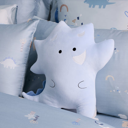 2-in-1 Foldable Flannel Pillow Blanket - Dino Knight