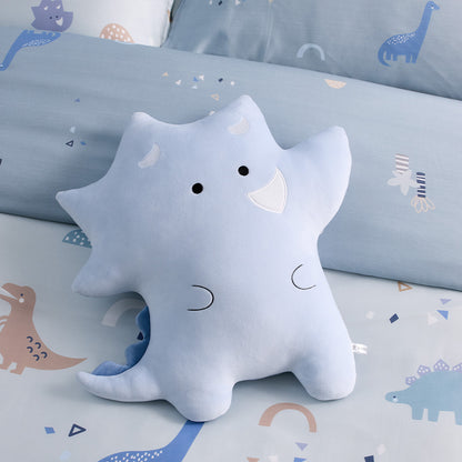 2-in-1 Foldable Flannel Pillow Blanket - Dino Knight