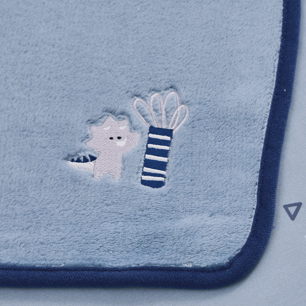2-in-1 Foldable Flannel Pillow Blanket - Dino Knight