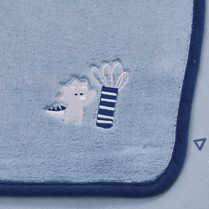 2-in-1 Foldable Flannel Pillow Blanket - Dino Knight