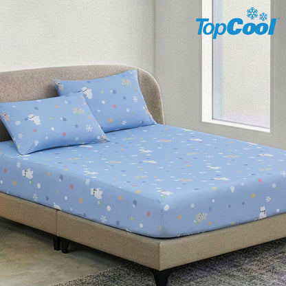 TopCool 2026 S/S Instant Cooling Bedding Sheet + Pillow Cases Set - Q-Snowball