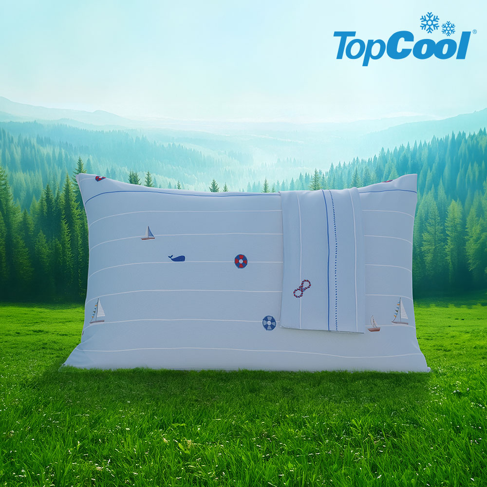 TopCool 2026 S/S Instant Cooling Bedding Sheet + Pillow Cases Set -  Whale Voyage