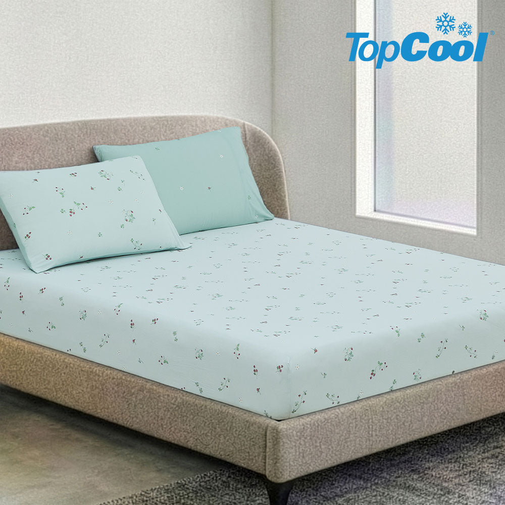 TopCool 2026 S/S Instant Cooling Bedding Sheet + Pillow Cases Set -  Sweet Berry
