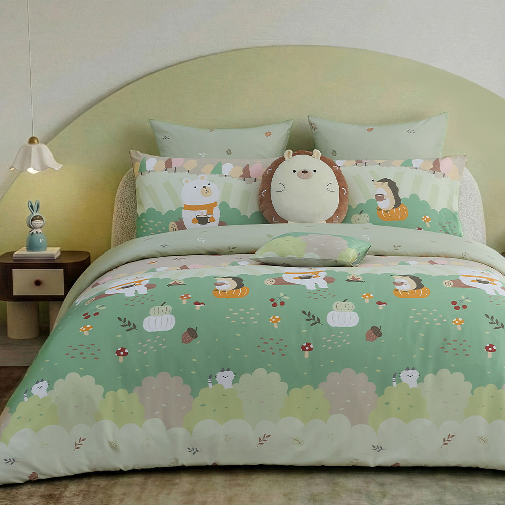 100% 60s Tencel™ Lyocell Printed Duvet Cover + Bedding Sheet + Pillow Cases Set - Komori Party