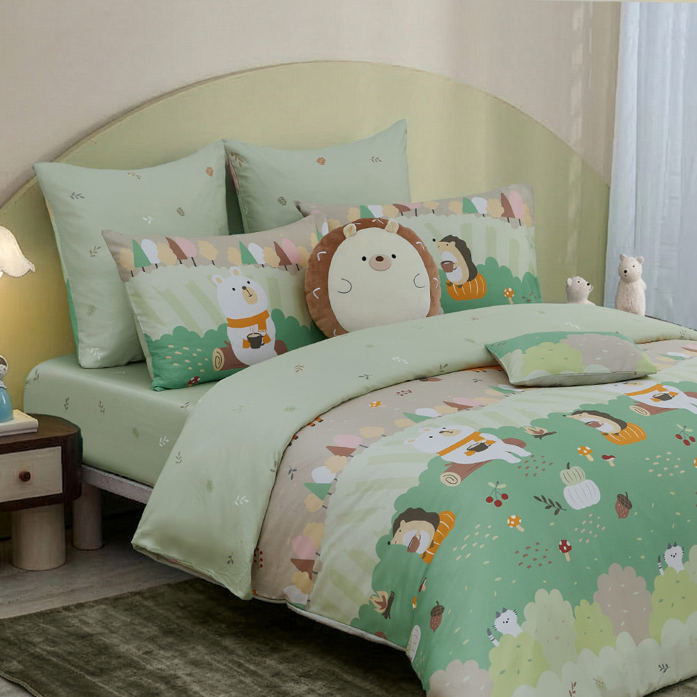 100% 60s Tencel™ Lyocell Printed Duvet Cover + Bedding Sheet + Pillow Cases Set - Komori Party