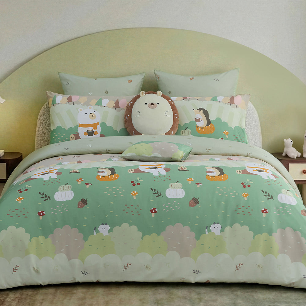 100% 60s Tencel™ Lyocell Printed Duvet Cover + Bedding Sheet + Pillow Cases Set - Komori Party