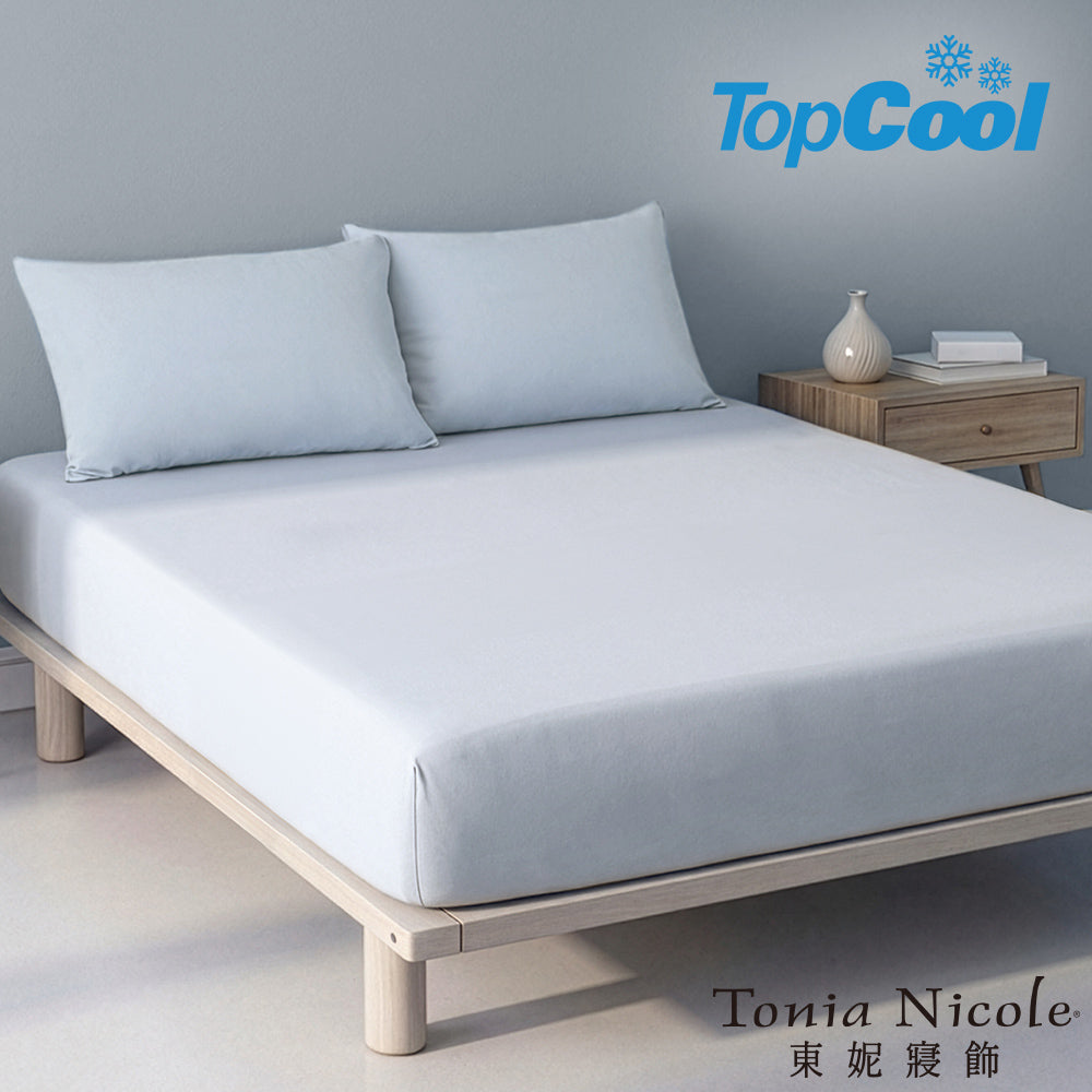 TopCool 2026 S/S Anti-Bacterial Frost Cooling Bedding Sheet + Pillow Cases Set - 5 Colors Available