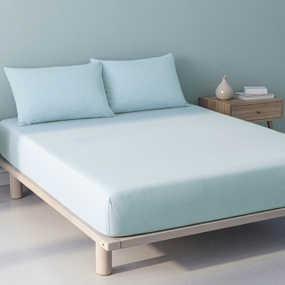 TopCool 2026 S/S Anti-Bacterial Frost Cooling Bedding Sheet + Pillow Cases Set - 5 Colors Available