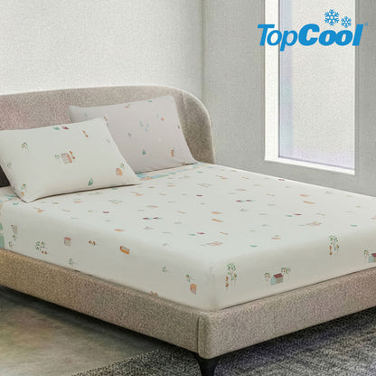 TopCool 2026 S/S Instant Cooling Bedding Sheet + Pillow Cases Set -  Autumn Cottage