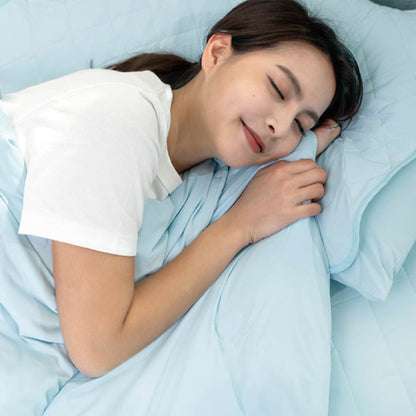 TopCool Solid Color Cooling Mattress Protector - River Blue