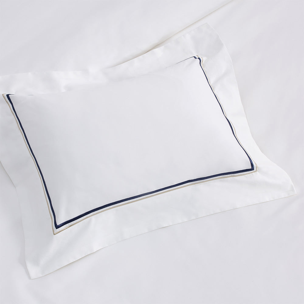 Charisma 500TC 100% Egyptian Cotton Embroidered Duvet Cover Sheet Set-King/Super King-Gentle Breeze