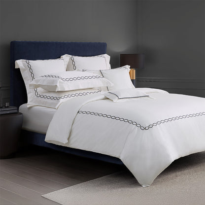 Charisma 500TC 100% Egyptian Cotton Embroidered Duvet Cover Sheet Set-King/Super King-Gentle Breeze