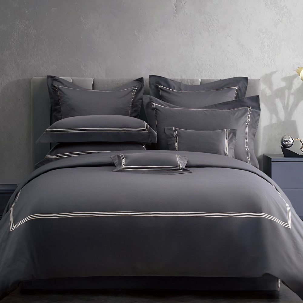 Charisma 500TC 100% Egyptian Cotton Embroidered Duvet Cover Sheet Set-King/Super King-Wilderness