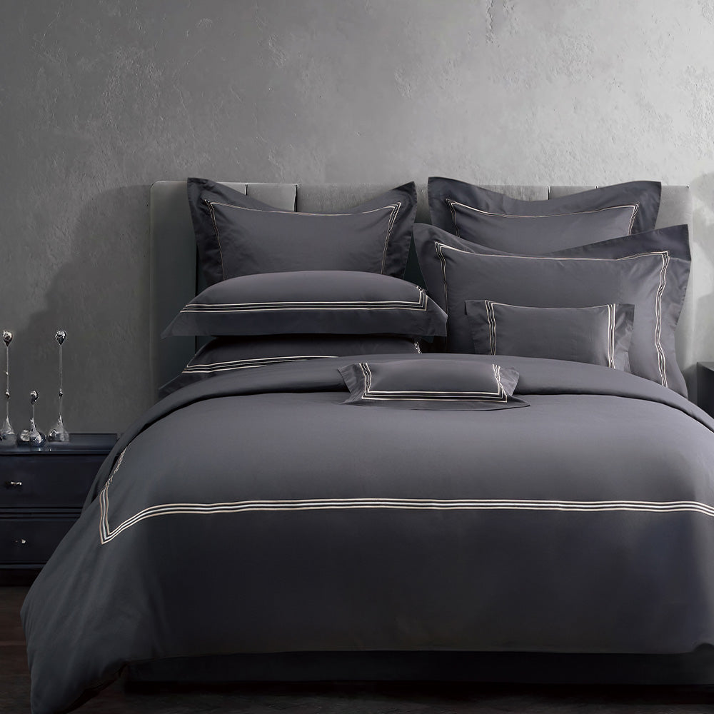 Charisma 500TC 100% Egyptian Cotton Embroidered Duvet Cover Sheet Set-King/Super King-Wilderness