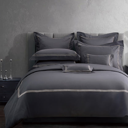 Charisma 500TC 100% Egyptian Cotton Embroidered Duvet Cover Sheet Set-King/Super King-Wilderness