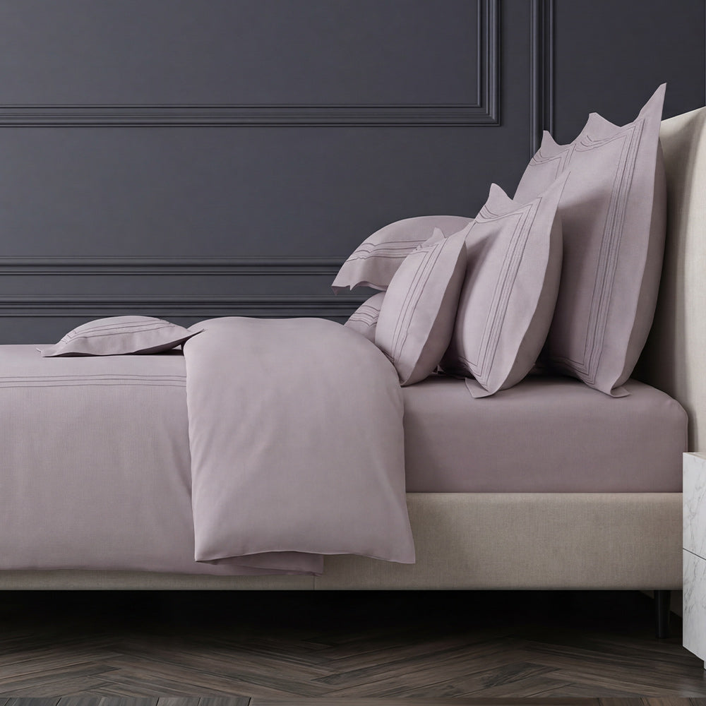 Charisma 500TC 100% Egyptian Cotton Embroidered Duvet Cover Sheet Set-King/Super King-Serene Evening Glow