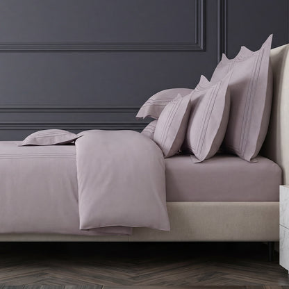 Charisma 500TC 100% Egyptian Cotton Embroidered Duvet Cover Sheet Set-King/Super King-Serene Evening Glow