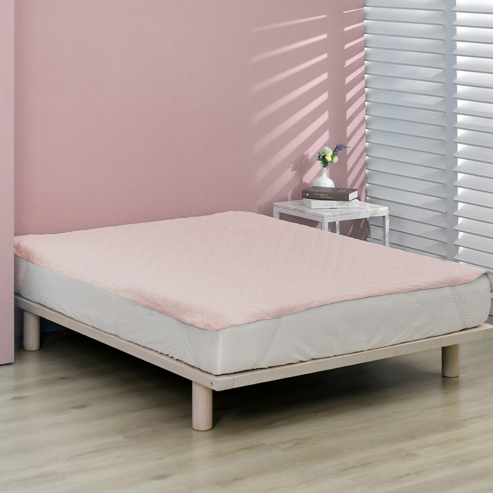 TopCool Solid Color Cooling Mattress Protector - Cherry Pink