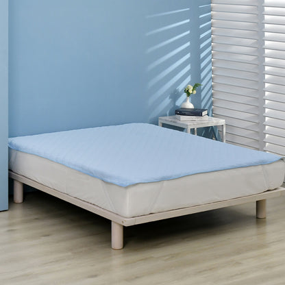 TopCool Solid Color Cooling Mattress Protector - River Blue